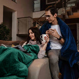 Coperta terapeutica originale - Coperta ponderata con rivestimento per 4 stagioni in verde abete per adulti