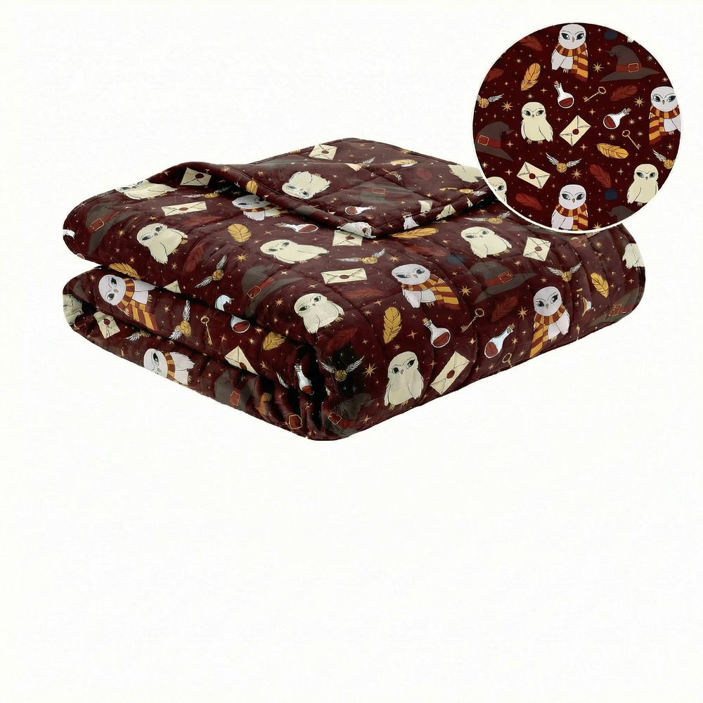 Coperta terapeutica originale - Magia Hedwig Coperta ponderata con rivestimento in cotone per bambini e adulti