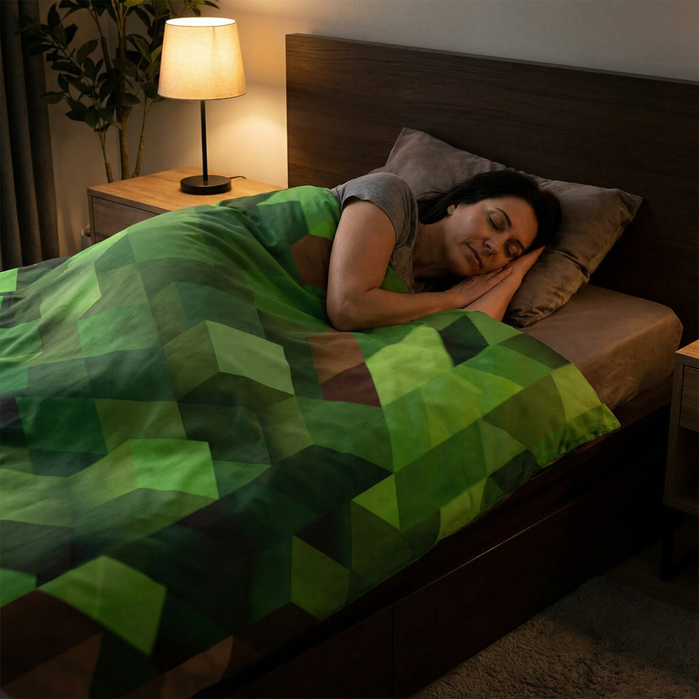 Coperta terapeutica originale - Coperta ponderata paesaggio Minecraft con rivestimento in cotone per bambini e adulti