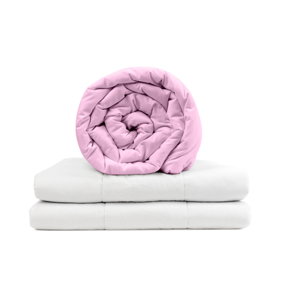 Coperta terapeutica originale - Coperta ponderata con rivestimento in cotone rosa per adulti