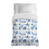 Coperta terapeutica originale - Rivestimento in cotone con conchiglie blu