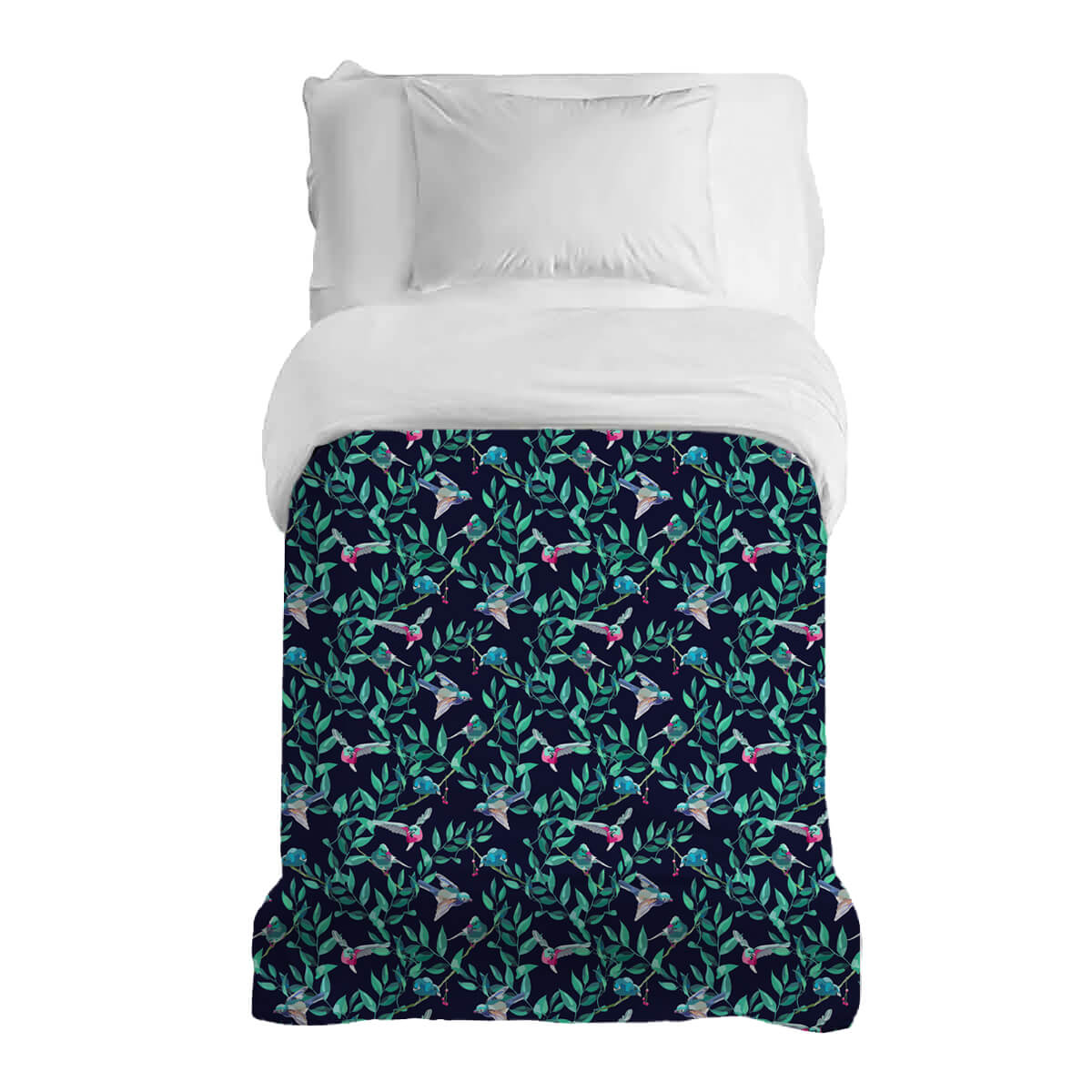 Coperta terapeutica originale - Rivestimento in cotone Uccelli del paradiso colorati