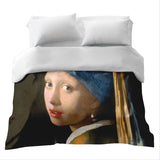 Coperta terapeutica originale - Rivestimento in cotone La ragazza con l'orecchino di perla