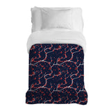 Coperta terapeutica originale - Rivestimento in cotone con fiori di ciliegio rossi