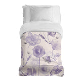 Coperta terapeutica originale - Rivestimento in cotone lilla acquerello fiori