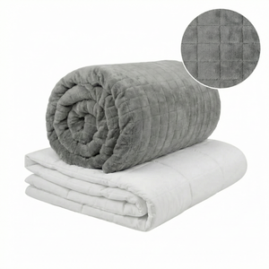 Coperta terapeutica originale - Coperta ponderata con rivestimento per 4 stagioni in grigio per adulti