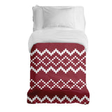 Coperta terapeutica originale - Rivestimento in cotone con motivo natalizio rosso