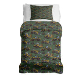 Set di biancheria da letto con coperta terapeutica verde trattore