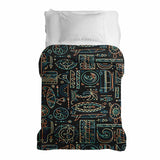 Coperta terapeutica originale - Rivestimento in cotone con motivo hawaiano verde