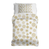 Set di biancheria da letto con coperte terapeutiche e decorazioni natalizie dorate