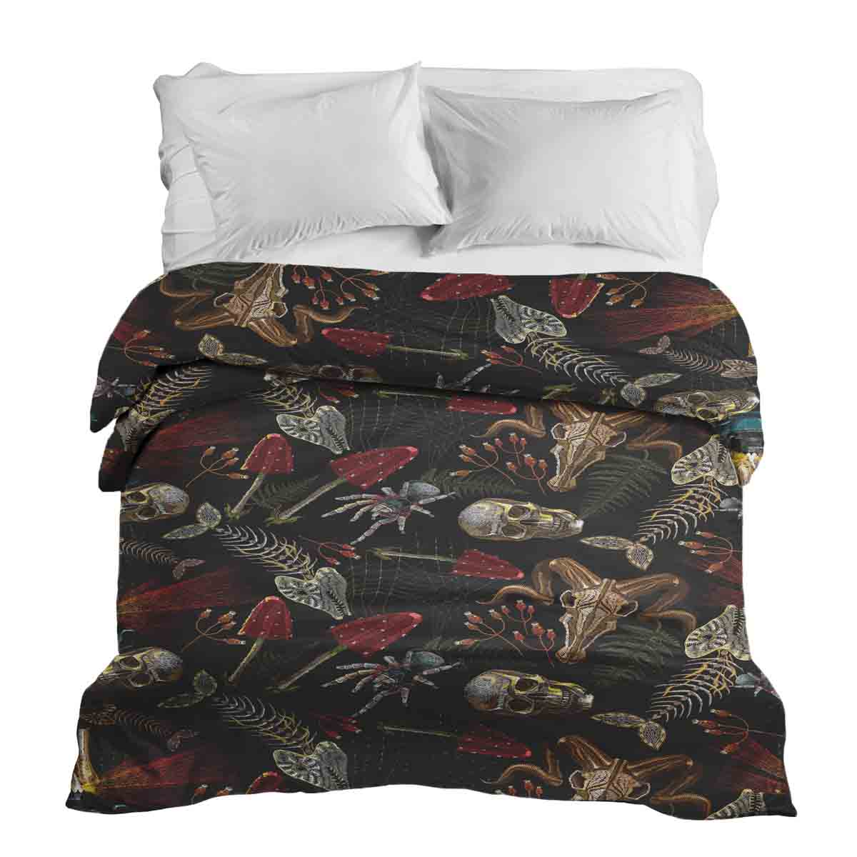 Coperta terapeutica originale - Rivestimento in cotone Halloween scheletro