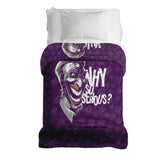 Coperta terapeutica originale - Rivestimento in cotone viola Why So Serious?