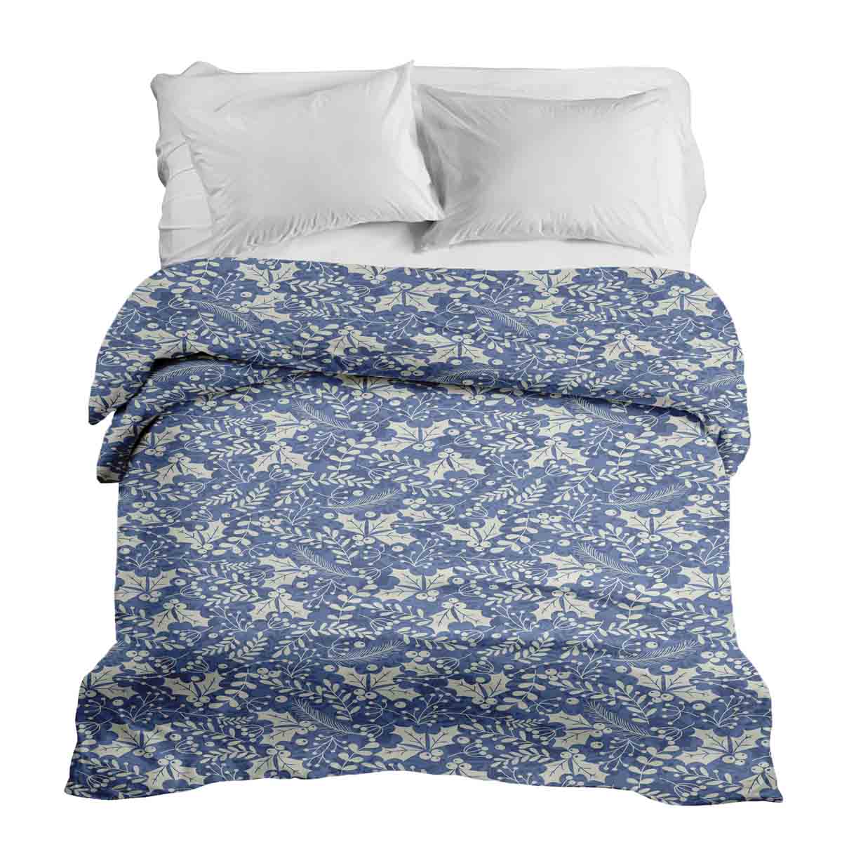 Coperta terapeutica originale - Rivestimento in cotone blu Natale