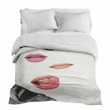 Coperta terapeutica originale - Rivestimento in cotone bianco con labbra