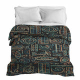 Coperta terapeutica originale - Rivestimento in cotone con motivo hawaiano verde