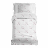 Set di biancheria da letto con coperta terapeutica bianca con gatto