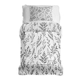 Set di biancheria da letto con coperte terapeutiche bianco con rami neri