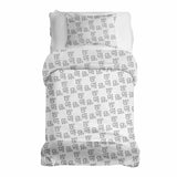 Set di biancheria da letto con coperta terapeutica bianca con gatto