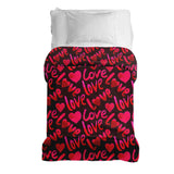 Coperta terapeutica originale - Rivestimento in cotone nero con scritta Love