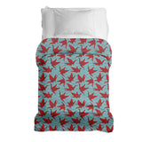Coperta terapeutica originale - Rivestimento in cotone rosso Origami