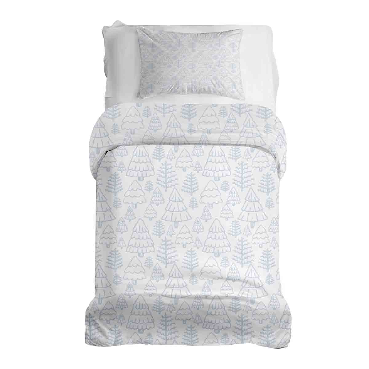 Set di biancheria da letto con coperta terapeutica delicata foresta