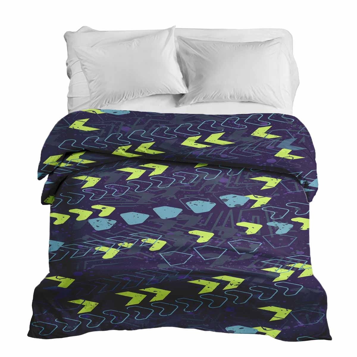 Coperta terapeutica originale - Rivestimento in cotone blu scuro con frecce