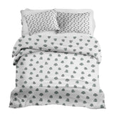 Set di biancheria da letto con coperta terapeutica bianca con alberelli