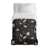 Coperta terapeutica originale - Rivestimento in cotone nero con costellazioni