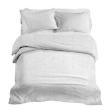 Set di biancheria da letto con coperte terapeutiche bianco con piccole forme