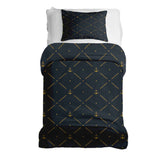 Set di biancheria da letto con coperte terapeutiche blu con ancora