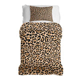 Set di biancheria da letto con coperta terapeutica stampa leopardo