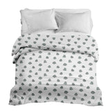 Coperta terapeutica originale - Rivestimento in cotone bianco con alberelli