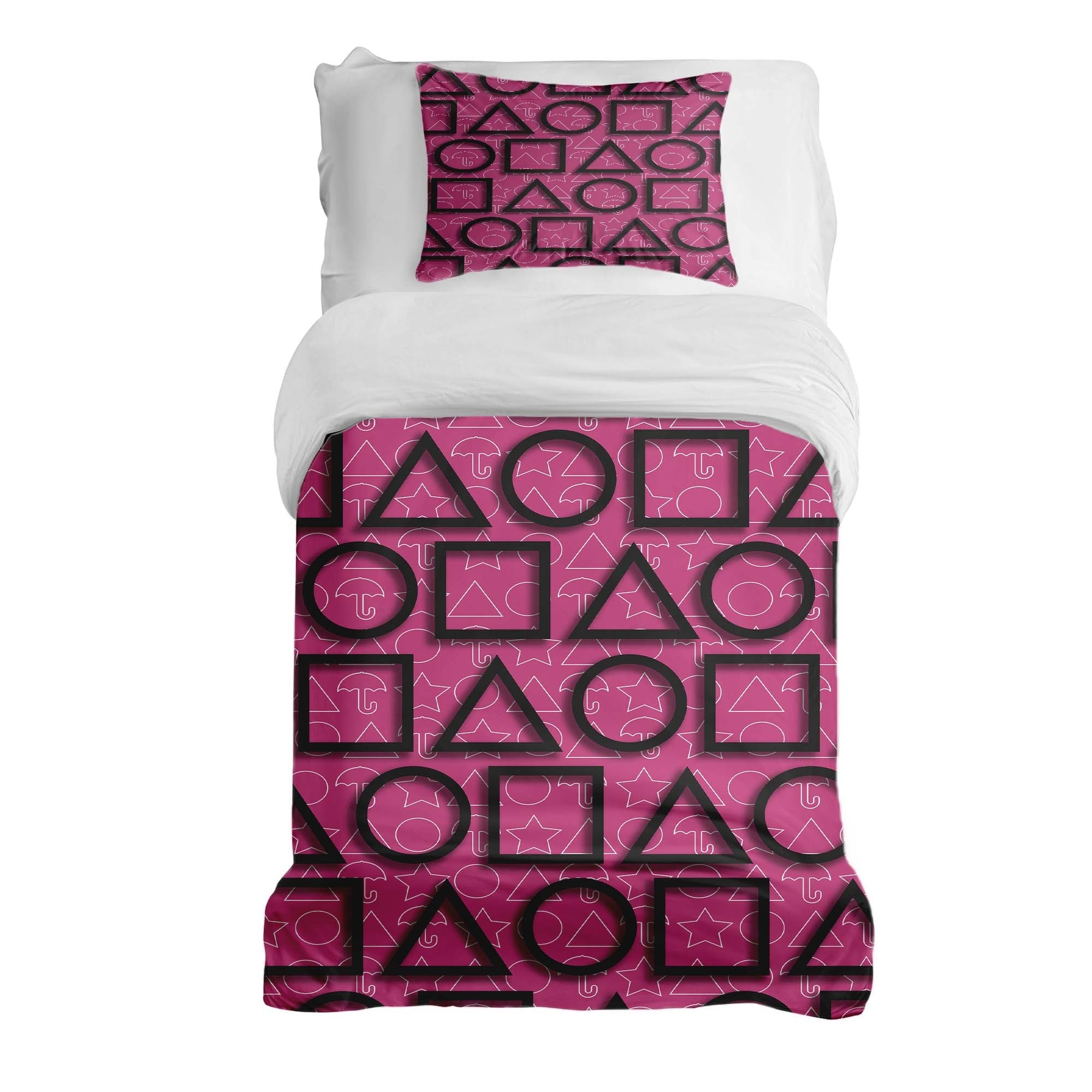 Set di biancheria da letto con coperta terapeutica Polpo Rosa