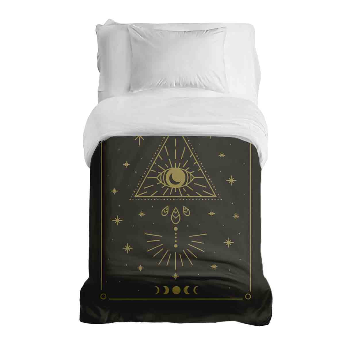 Coperta terapeutica originale - Rivestimento in cotone nero Sole e Cosmo