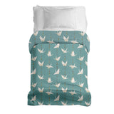 Coperta terapeutica originale - Rivestimento in cotone Rivestimento Origami Cigno