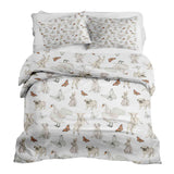 Set di biancheria da letto con coperte terapeutiche bianco animali dolci
