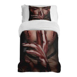 Set di biancheria da letto con coperta terapeutica Halloween volto