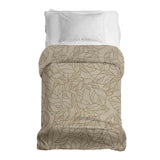 Coperta terapeutica originale - Rivestimento in cotone beige con motivo a foglia nero