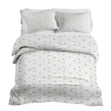 Set di biancheria da letto con coperte terapeutiche bianco con cannucce