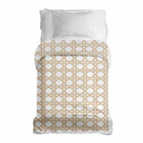 Coperta terapeutica originale - Rivestimento in cotone bianco con cerchi beige