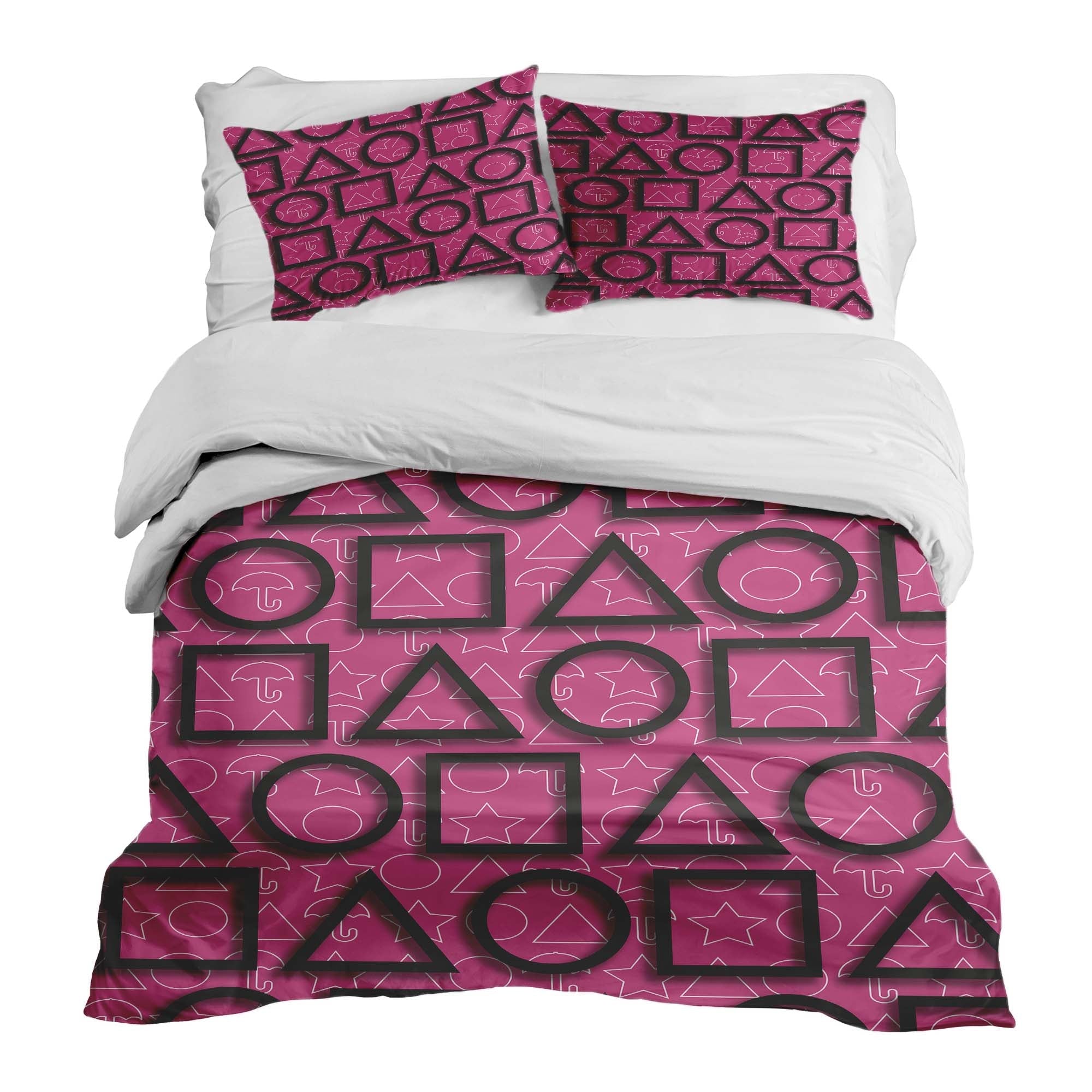 Set di biancheria da letto con coperta terapeutica Polpo Rosa