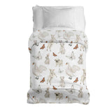 Coperta terapeutica originale - Rivestimento in cotone bianco con dolci animali