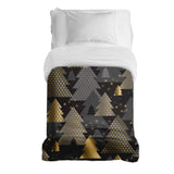 Coperta terapeutica originale - Rivestimento in cotone con alberi di Natale dorati