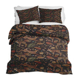 Set di biancheria da letto con coperta terapeutica marrone con cervo