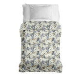 Coperta terapeutica originale - Rivestimento in cotone motivo foglia beige