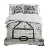 Set di biancheria da letto con coperte terapeutiche bianche forme Dalgona