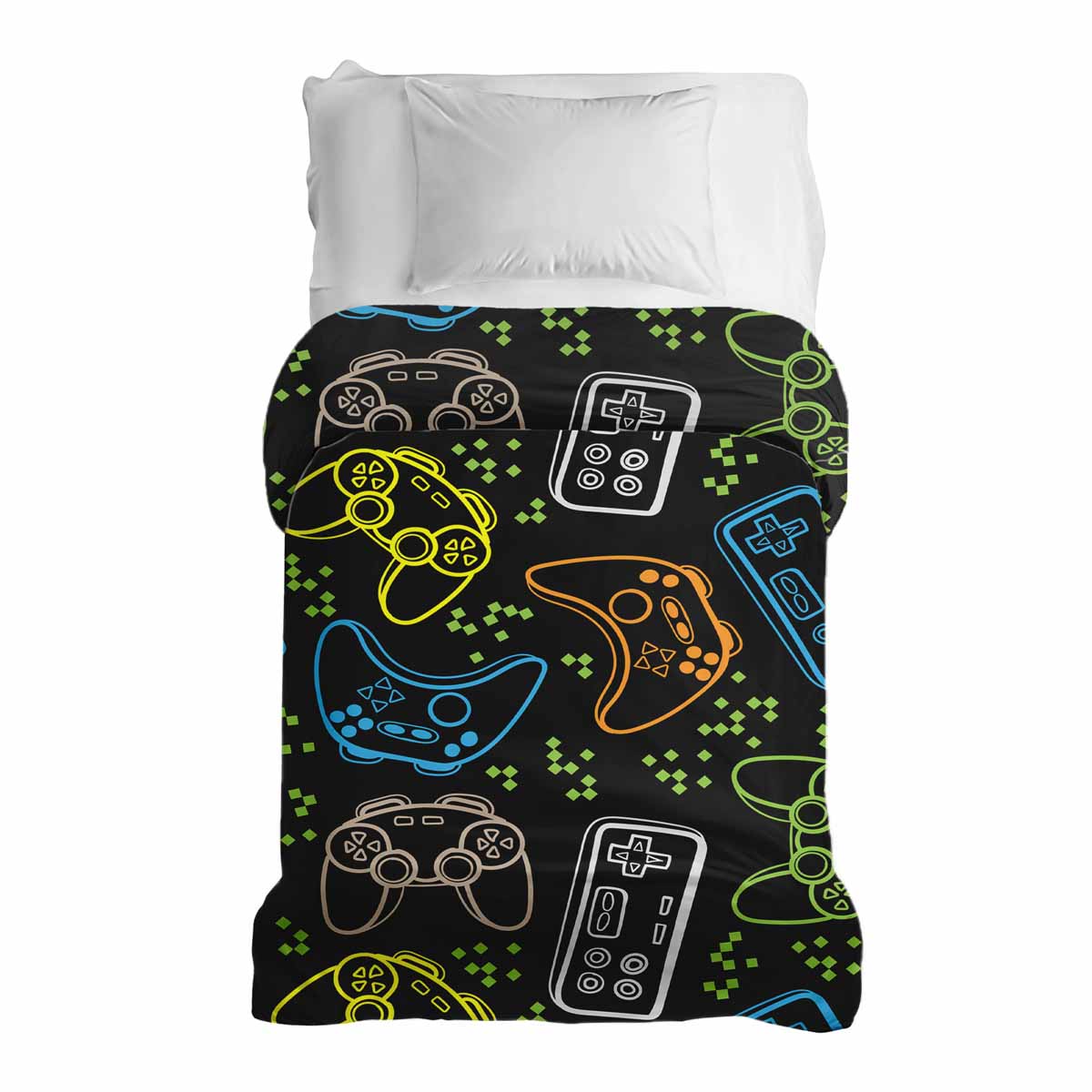 Coperta terapeutica originale - Rivestimento in cotone nero con console di gioco