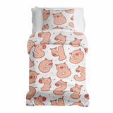 Set di biancheria da letto con coperte terapeutiche bianco con numeri e maiali