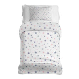 Set di biancheria da letto con coperte terapeutiche bianco con stelle