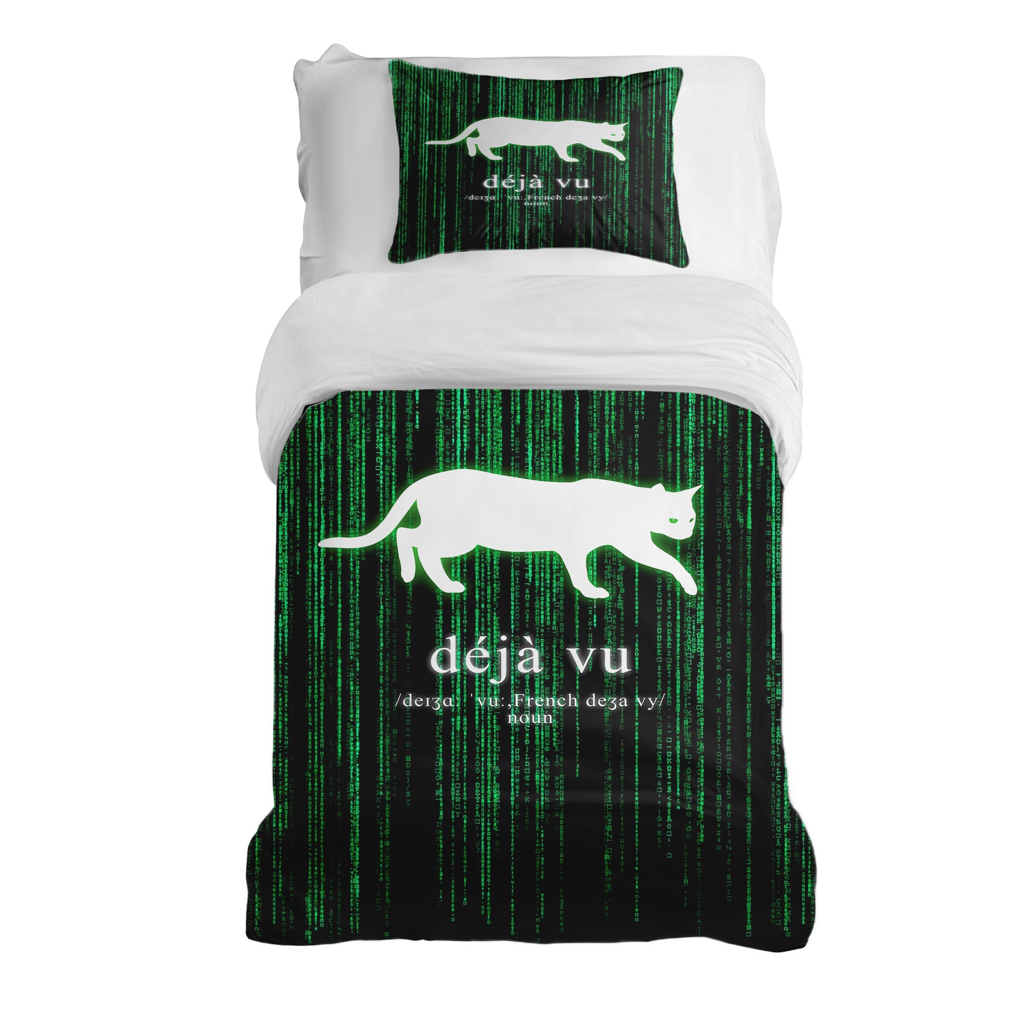 Set di biancheria da letto con coperta terapeutica verde Déjà-Vu